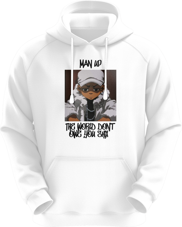 ManUp White Unisex Hoodie