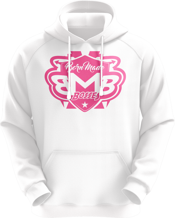 Pink White Unisex Hoodie