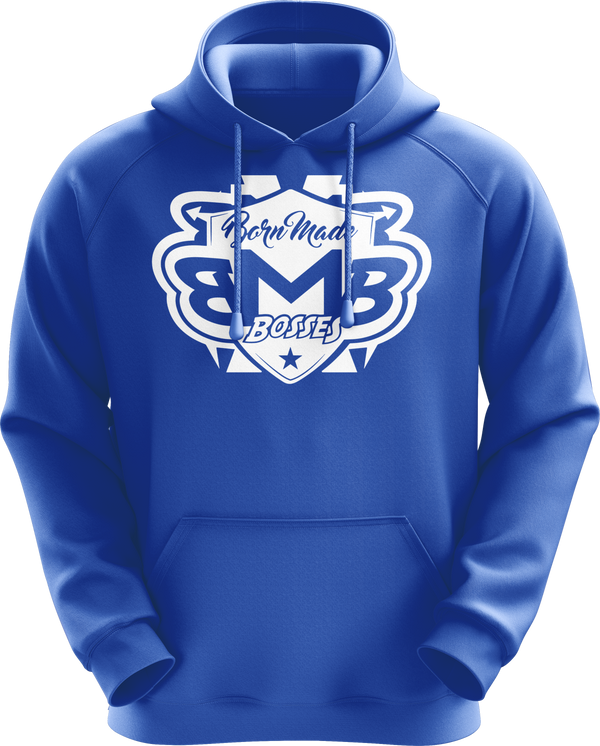 White Blue Unisex Hoodie